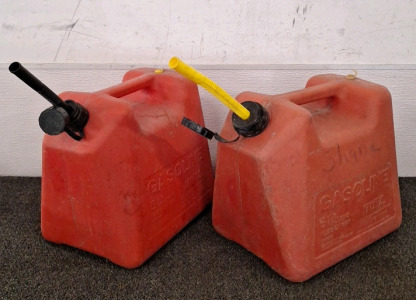 (2) 5-GALLON GAS CANS W/ SPOUT