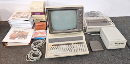 (1) HEWLETT PACKARD SERIES 80 PC SYSTEM W/ PROCESSOR UNIT, MONITOR, FLOPPY DISK DRIVE, PRINTER, 64K MEMORY MODULE, SOFTWARE & MANUAL