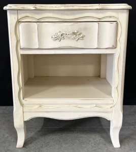 Beige Colored Nightstand W/ Drawer