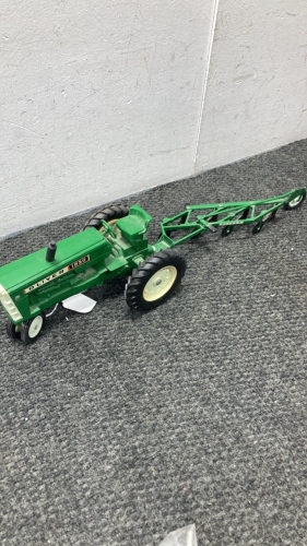 Oliver 1850 Die cast Tractor With Oliver 4-Bottom Plow