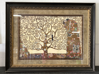 Gustav Klimpt "Tree of Life" Picture W/ Gold Leaf Inlay