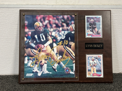 Lynn Dickey Autographed Plaque