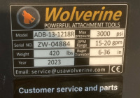 Wolverine Auger Drive W/ (2) Bits, for Full Size Skid Steer Model: ADB-13-1218R - 4