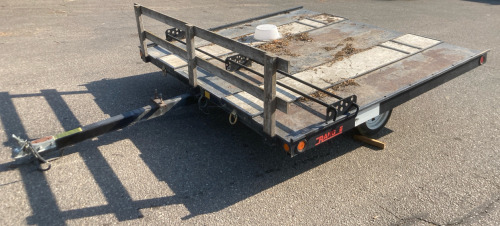 8&rsquo; Steel Floor Range Single Axis Motorcycle Utility Trailer