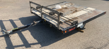 8’ Steel Floor Range Single Axis Motorcycle Utility Trailer