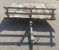 8&rsquo; Steel Floor Range Single Axis Motorcycle Utility Trailer - 3