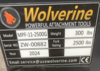 New 2024 Wolverine Mini Skid Steer Forks Attachment Model: MPF-11-2500G - 8