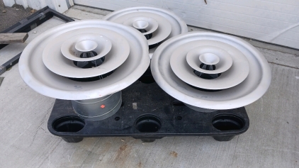 3) Ceiling Ventilation Diffusers 27" for 12" Round Duct