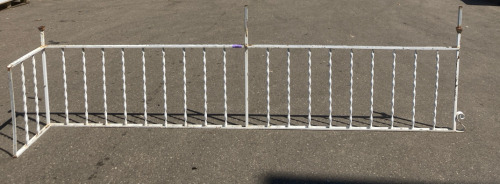 Wrought Iron Corner Fence 119&rdquo;x3&rsquo; 18 1/2&rdquo;x3&rsquo;