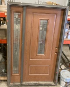 Pre-Hung Wooden Front Door With Side Window 53”x7’ (Sp13)