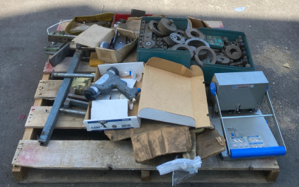 An Assortment of Various Hardware (1) XHC-3300 3 Hole Puncher (1) Cox Airflow Pneumatic Air Dispenser & More