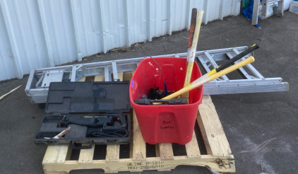 (1) 6&rsquo; Folding Ladder (1) Craftsman Reciprocating Saw (2) Sledge Hammers and More