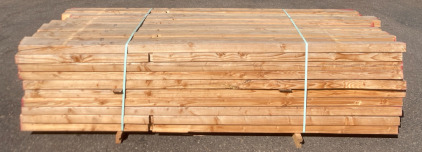 Bunk of 120 3x4 8&rsquo;9&rdquo; Untreated Wood