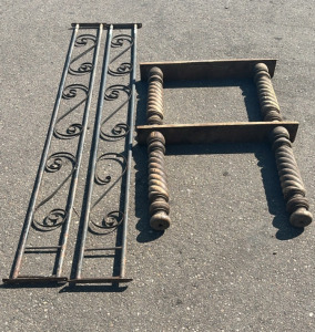 (2) Table Legs (Wooden) (2) Railway Pieces