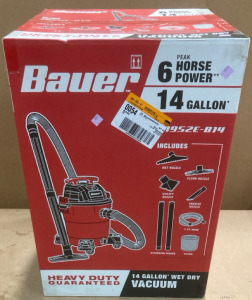 New Bauer 14 Gallon Wet/Dry Vacuum