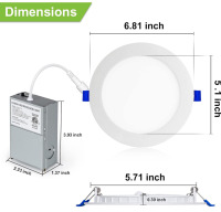 12 Pack 6Inch 5CCT Ultra ThinLED Ceiling Light - 2