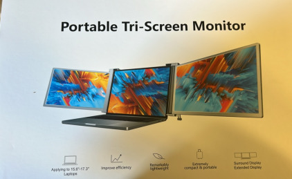 Portable Tri-Screen Monitor