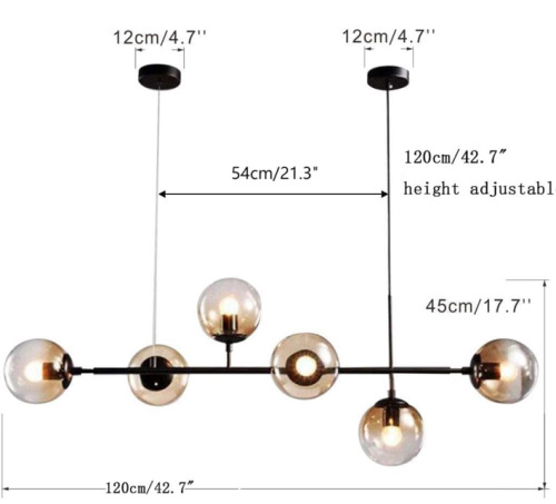 6- Light Modern Globe Chandler