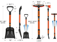 LED Lighting For Outdoors, Ice Scraper, And Snow Brush - 4