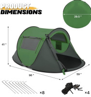 Beeyeo Camping Tent, And Strike Ball Game Set - 2