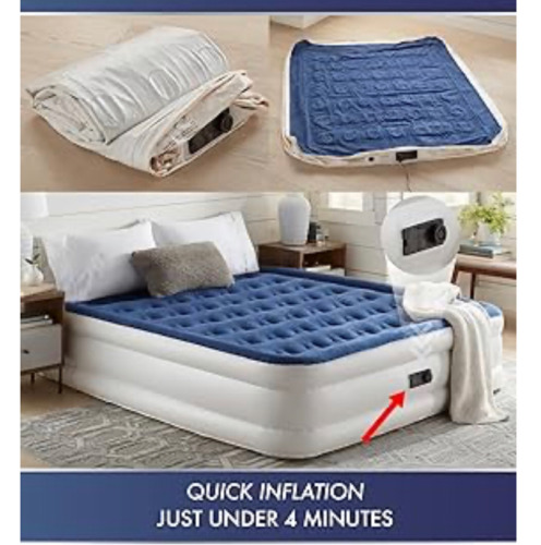 Oh Geni Luxury Air Bed King Size w/ Built In Pump