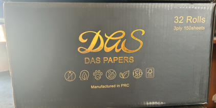 (2) Box Of Das Paper Toilet Paper