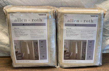 Allen+Roth Black Out Curtains 2-84in Panels