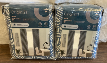 Origin 21 Dixton Blackout 84in Curtains-2Panels