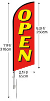 Loaded Tension Rod, And Open Flag