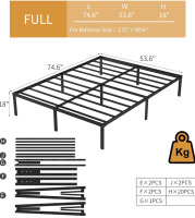 Metal Full Bedframe - 2