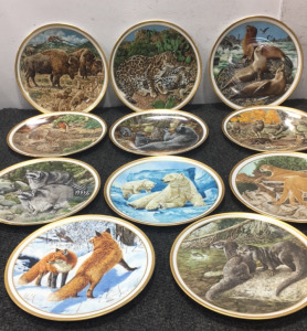 (11) American Wildlife Plates Collection