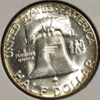 1953 MS66FBL Rare Mint Error Full Bell Line Half Dollar - 4