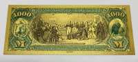 $1000 Certified Gold Banknote 99.9% Pure 24k Carat Gold W/ COA - 3