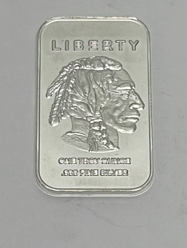 One Troy Ounce .999 Fine Silver Bar (Liberty)
