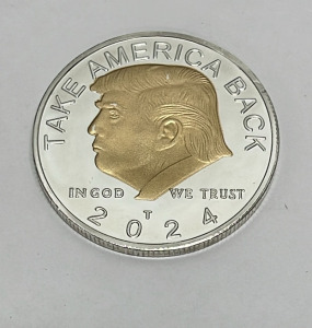 2024 Donald Trump “Take America Back” Gold And Silver Plated Coin