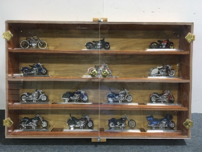 Collectors Case of Model Motorcycles