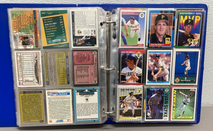 Binder Of (350+) MLB Collectible Baseball Cards Of Various Years And Brands