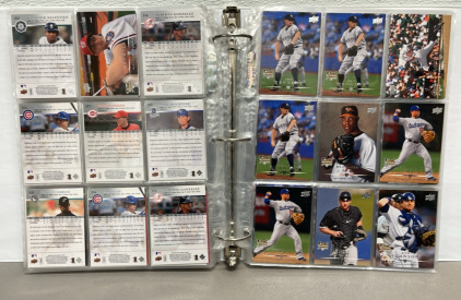 Binder Of (360+) MLB Collectible Baseball Cards Of Various Years And Brands