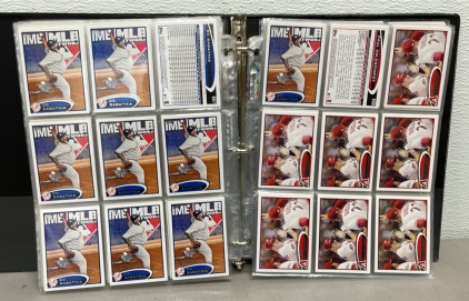 Binder Of (500+) MLB Collectible Baseball Cards Of Various Years And Brands