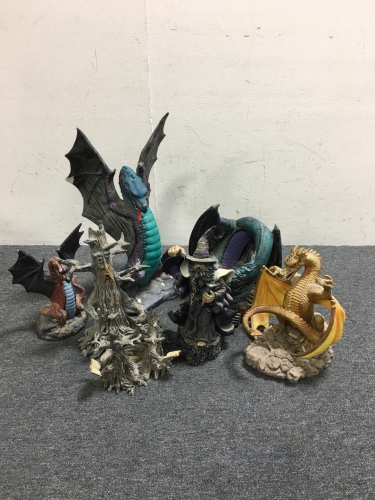 (6) Dragon Sculptures