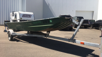 EVINRUDE FLAT BOTTOM FISHING BOAT WITH TRAILER - 2