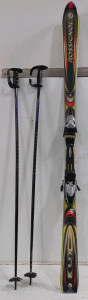 (1) Rossignol Ski's - 177CM (1) Salomon 10.5 Ski Boot Set (2) Metric Ski Poles