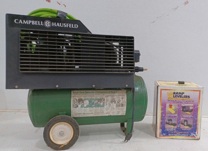 (1) Campbell Hausfeld Air Compressor (1) EZ Ramp Leveler for Cars