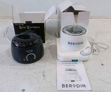 (1) (1) Bouvetan Wax Warmer - Powers On (1) Berodin Wax Warmer w/ Wax - Powers On