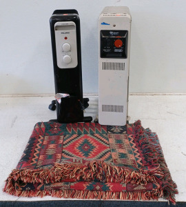 (1) Pelonis Space Heater - Corded (1) DeLonghi The Incredible Heat Machine - Corded (1) Multicolor Throw Blanket