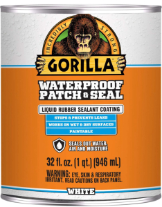 (1) Gorilla Waterproof Patch & Seal Liquid Rubber Sealant, White, 32oz (Pack of 1)