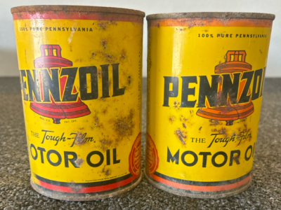 Pennzoil Motor Oil 1960 Cans