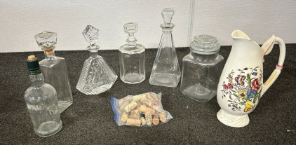 Assorted Glass Bottles