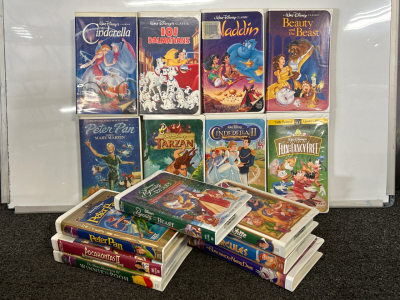 (15) Vintage Disney VHS Tapes
