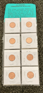 (8) US Treasury Commemorative Medallion Coins